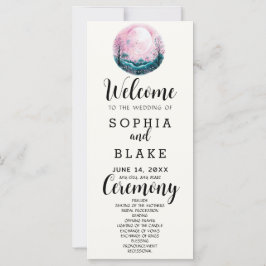 Boho Roze & Witte Volledige Maan Witte Trouwprogra