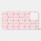 Boho Roze Zeshoek Goud & Geometrische Glamour Case-Mate iPhone Case (Achterkant (horizontaal))