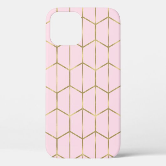 Boho Roze Zeshoek Goud & Geometrische Glamour Case-Mate iPhone Case (Achterkant)