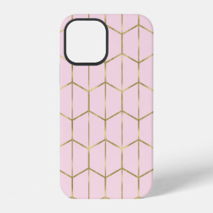 Boho Roze Zeshoek Goud & Geometrische Glamour iPhone 12 Hoesje