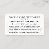 Boho Roze Zwangerschap Prenatale Massage Therapeut Visitekaartje (Achterkant)