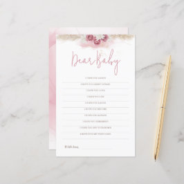 Boho Rozen Baby shower Game Beste Baby-wensen