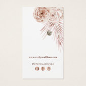 Boho rozen bijsluiter visitekaartje (Achterkant)