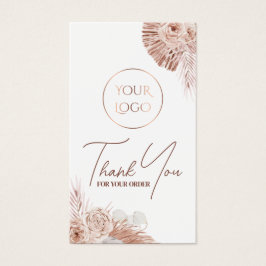 Boho rozen bijsluiter visitekaartje