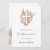 Boho Rozen Boeket bevestiging Kaart (Voorkant / Achterkant)