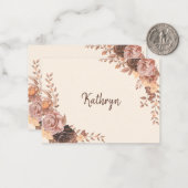 Boho Rozen bruidsmeisje voorstel Notitiekaartje (Voorkant / Achterkant in situ)
