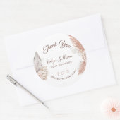 Boho Rozen Business Hartelijk dank Ronde Sticker (Envelop)