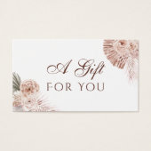 Boho rozen cadekaart visitekaartje (Voorkant)