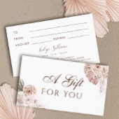 Boho rozen cadekaart visitekaartje