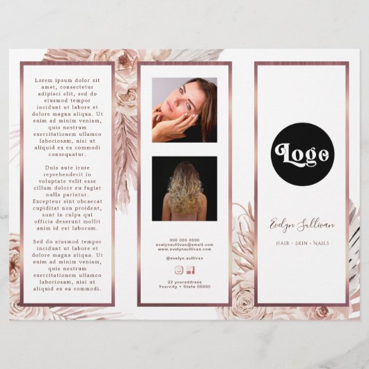 Boho Rozen Elegante Brochure (Voorkant)