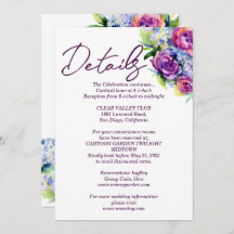 Boho Rozen en pinda's paarse waterverf bouquet