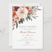 Boho Rozen Floral Greenery Vrijgezellenfeest Invit Kaart (Voorkant)