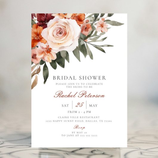 Boho Rozen Floral Greenery Vrijgezellenfeest Invit Kaart