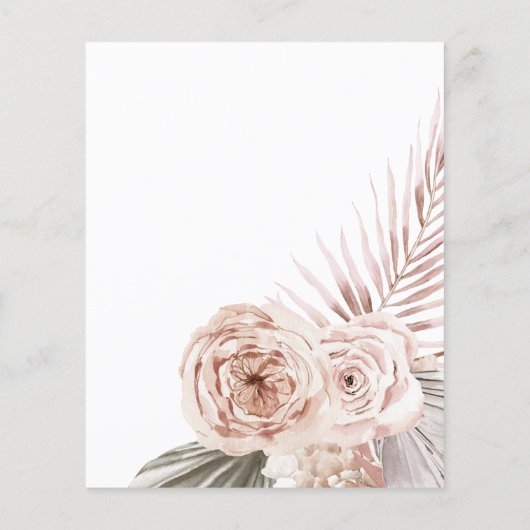 Boho rozen flyer (Achterkant)