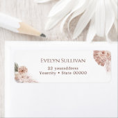 Boho rozen geven adreslabel terug etiket (Insitu)