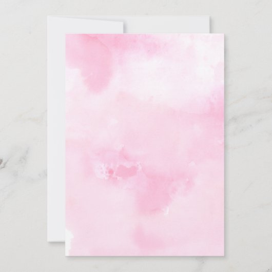 Boho Rozen Hydrangeas Bloemenbruiloft Uitnodiginge Kaart (Achterkant)