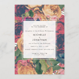  Boho Rozen Modern Wedding Kaart