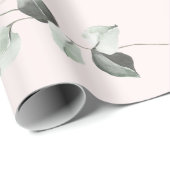 Boho Rozen Oh Baby Brown en Roze Bassinet Cadeaupapier (Rol Hoek)