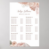 Boho rozen prijslijst poster (Voorkant)