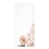 Boho rozen prijslijst rackkaart reclamekaart (Achterkant)