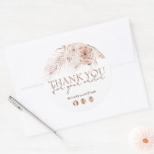 Boho Rozen Ronde Sticker (Envelop)