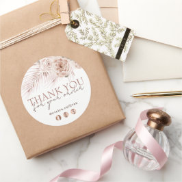 Boho Rozen Ronde Sticker