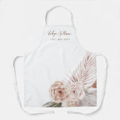 Boho rozen schoonheidsberoeps schort (Voorkant)