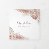 Boho rozen Trifold Brochure Drieluik Kaart (Cover)