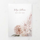 Boho Rozen Trifold Brochure Drieluik Kaart (Cover)