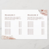 Boho-rozen tweevoudig brochure (Achterkant)