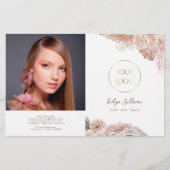 Boho-rozen tweevoudig brochure (Voorkant)