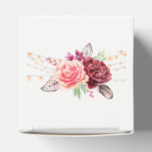 Boho Rozen Veren Lichten Bruiloft Bedankdoosjes (Bovenkant)