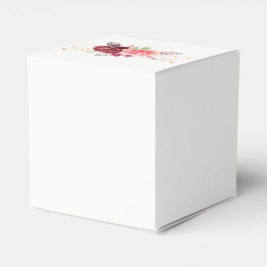 Boho Rozen Veren Lichten Bruiloft Bedankdoosjes (Achterkant)