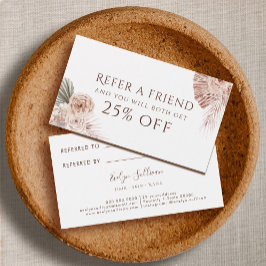 Boho rozen verwijzingskaart visitekaartje