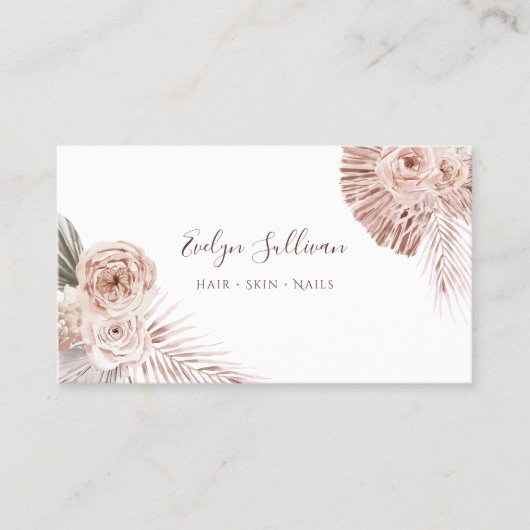 Boho rozen visitekaartje (Voorkant)