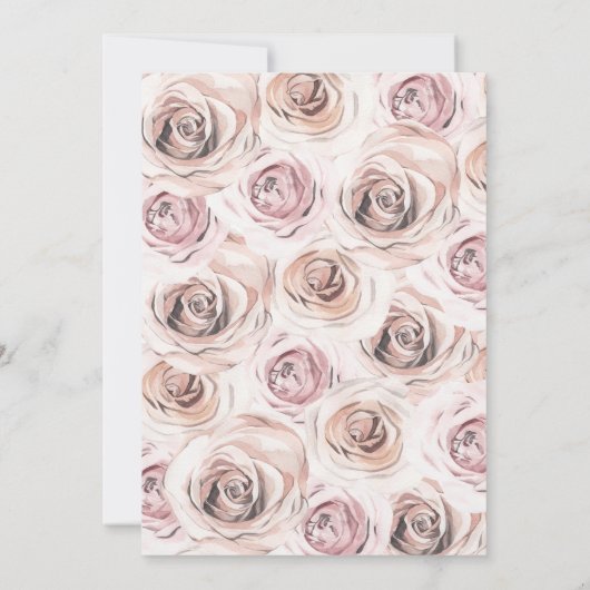 Boho Rozen Vrijgezellenfeest Kaart (Achterkant)