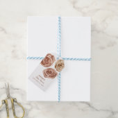Boho Rozen Waterverf Baby shower Cadeau Labels Cadeaulabel (Met Touw)