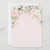 Boho Rozen, wijnglas bruids lunch Kaart (Achterkant)