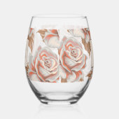 Boho Rozen Wijnglas Zonder Voet (Rechts)