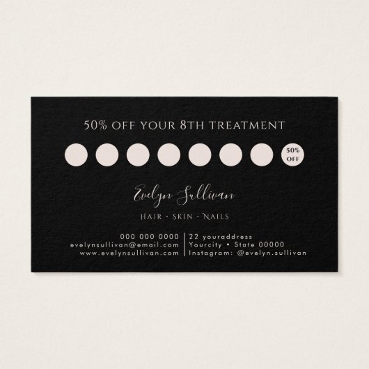 Boho rozen zwarte troutekaart visitekaartje (Achterkant)