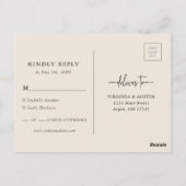 Boho RSVP Huwelijksuitnodiging Briefkaart (Achterkant)