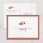 Boho RSVP Wedding Briefkaart (Voorkant / Achterkant)