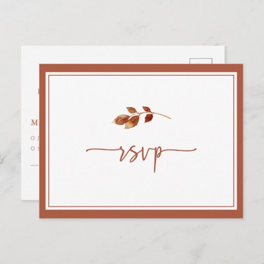Boho RSVP Wedding Briefkaart (Voorkant / Achterkant)