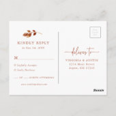 Boho RSVP Wedding Briefkaart (Achterkant)