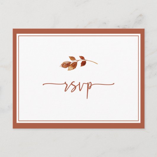 Boho RSVP Wedding Briefkaart (Voorkant)