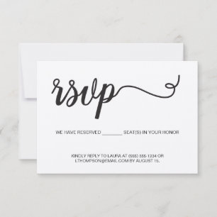 Boho RSVP zonder gereserveerde zitplaats te mailen Kaartje