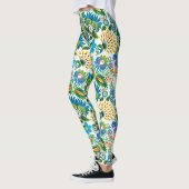 Boho Russian Folk Art Floral Pattern Leggings (Links)