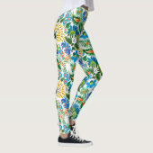 Boho Russian Folk Art Floral Pattern Leggings (Rechts)