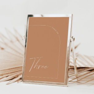 Boho Rust Arch Tabel Drie Tabelnummer Kaart