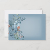 Boho Rust & Blue Floral Save the Date Kaart (Achterkant)